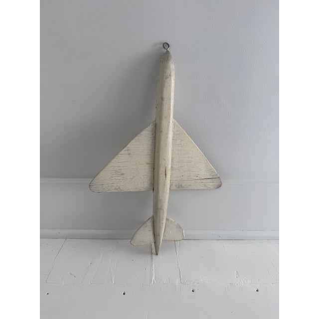 Folk Art Vintage Wooden Folk Art Airplane For Sale - Image 3 of 8
