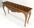Parquetry Inlay Top Cabriole Leg Scallop Ornament Chestnut Console Sofa Table For Sale - Image 10 of 13