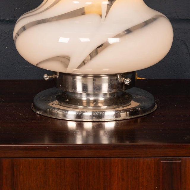 Vintage Italian Hand-Blown Murano Glass Table Lamp, 1970s For Sale - Image 9 of 15