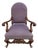 Antique Victorian Style Upholstered Arm Chair For Sale
