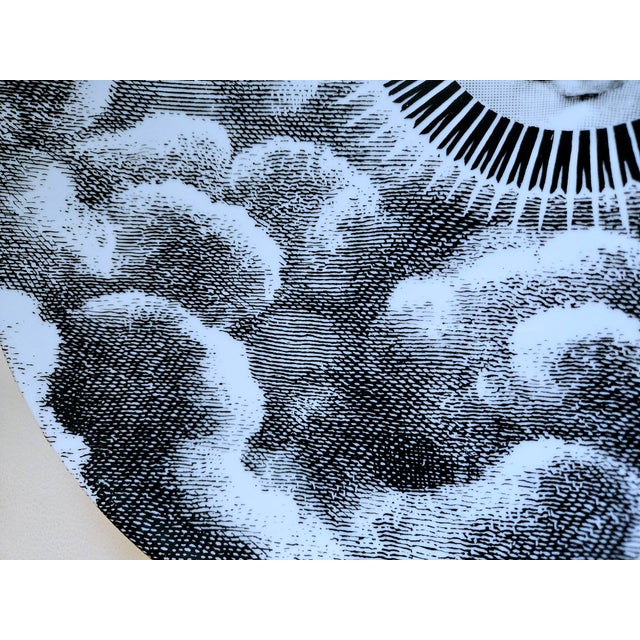 Black Fornasetti Themes and Variation Porcelain Plate, Pattern #101 For Sale - Image 8 of 8