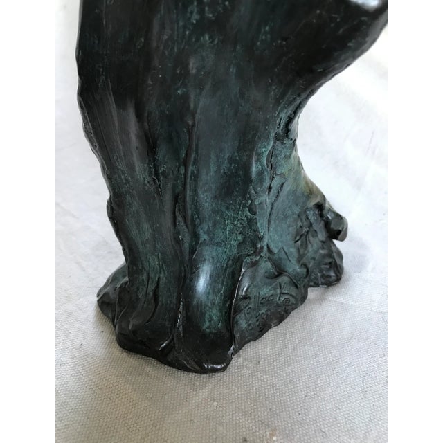 Bronze Bronze Figure Sculpture Signed "Wind Prayer" 15/500 For Sale - Image 8 of 13