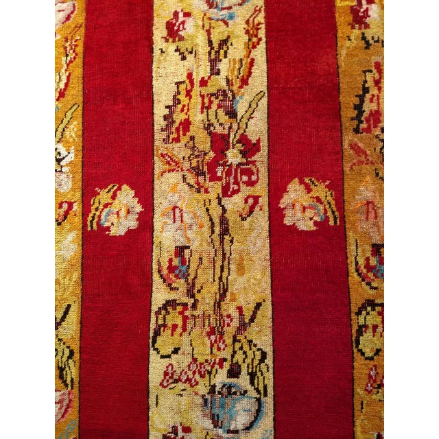 Vintage French Aubusson Runner, Hand-Knotted Wool, Floral Design, 4' X 13' For Sale - Image 4 of 11