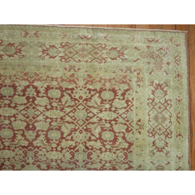 Antique Crimson Red Turkish Sivas Rug - 4'2" x 5'8" For Sale - Image 4 of 7