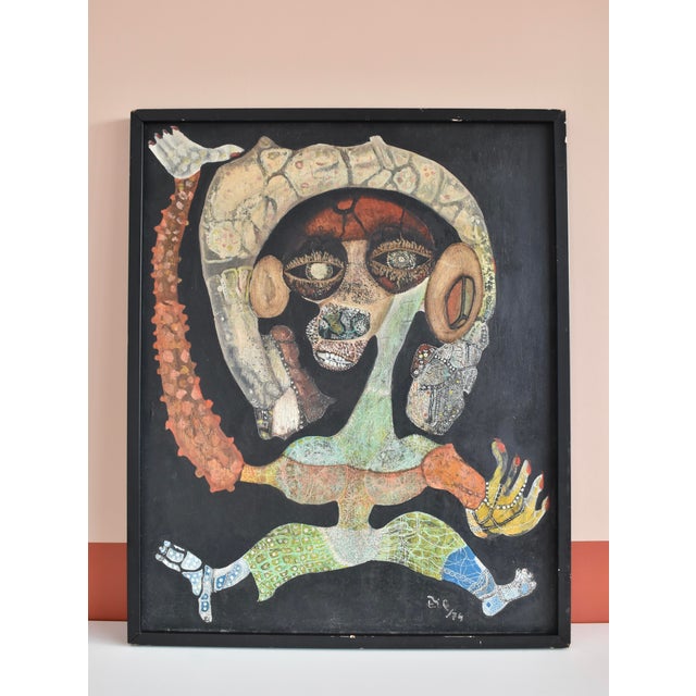 Gonzalo Sebastian De Erice, Figure, 1974, Oil on Board For Sale - Image 9 of 9