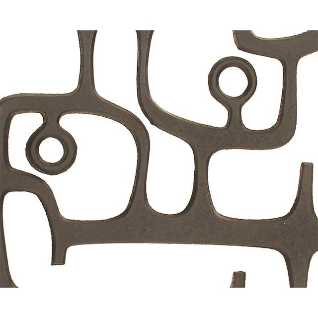 Metal Vintage Architectonic Wall Sculpture, 1950s For Sale - Image 7 of 11