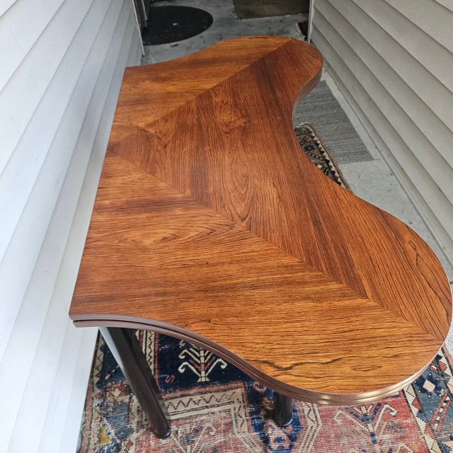 Mid-Century Modern 1950s Dunbar Rosewood Center Table/Flip Top CloverTable by Edward Wormley For Sale - Image 3 of 12