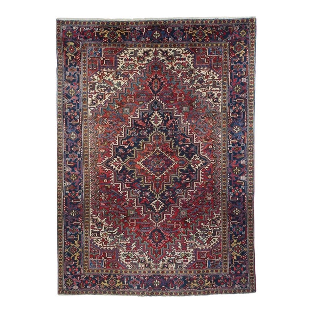 Vintage Heriz Rug 7'9'' x 11'2'' For Sale