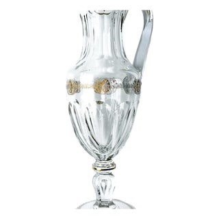 Saint Louis Crystal Pitcher: Empire Bee Motif, Gold Gilt Ewer For Sale