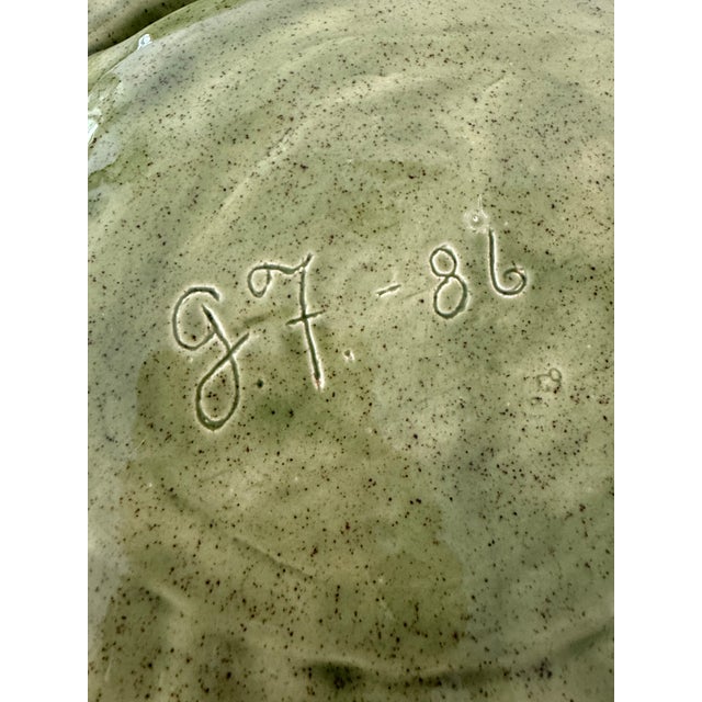 Mid-Century Modern Vintage Shell Ceramic Serving Platter For Sale - Image 3 of 7