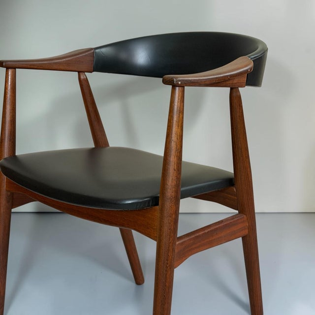 Black Vintage Danish Dining Chairs by Thomas Harlev, 1960s, Set of 4 For Sale - Image 8 of 10