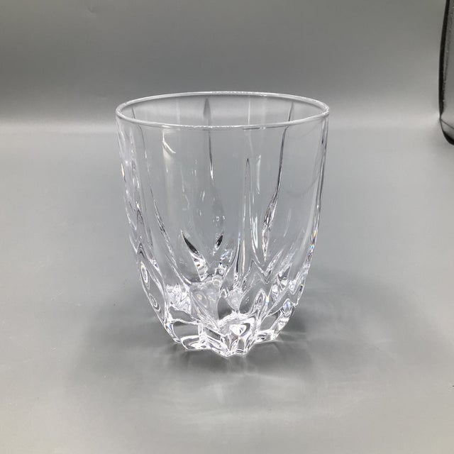 Mid-Century Modern Mikasa Apollo Double Old Fashioned Crystal Whiskey/Bourbon Glasses-Set of 3 For Sale - Image 3 of 12
