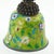 Light Green Qing Chinese Enameled Metal Bell With a Bronze Mandarin Hat Finial For Sale - Image 8 of 9