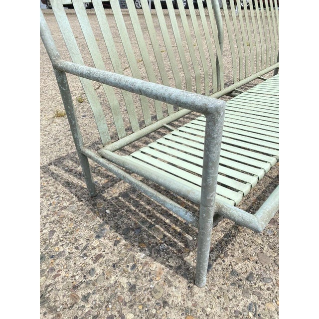 1970s Hauser Hollywood Regency Faux Bamboo Aluminum Metal Patio Sofa