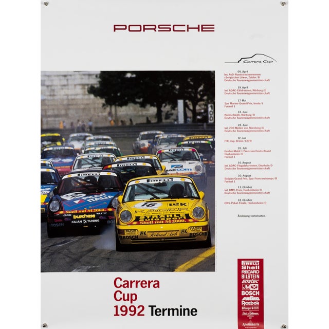 Porsche Carrera Cup Termine Poster by Atelier Susanne Lagally, 1992 For Sale - Image 9 of 9