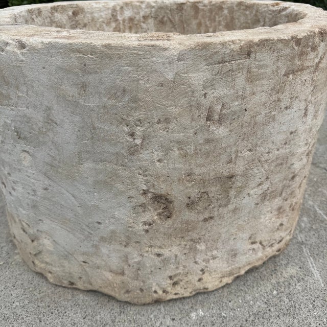 Contemporary Antique Limestone Trough 51626i 24" Dia For Sale - Image 3 of 8