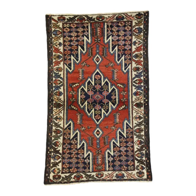 Antique Persian Mazlaghan Hamadan Rug, 03'01 X 05'01 For Sale