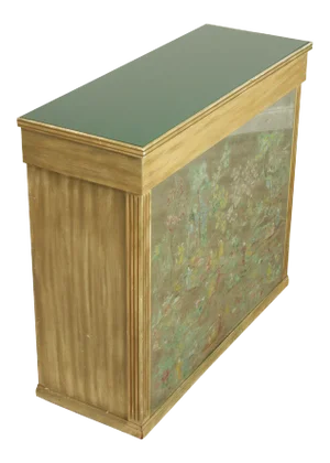 Hollywood Regency Vintage 1950's Chinoiserie Verre Eglomise, Painted Bar