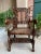 Antique English Arm Chair Carved Oak Cane Seat Renaissance Cherubs Fireside For Sale - Image 13 of 18