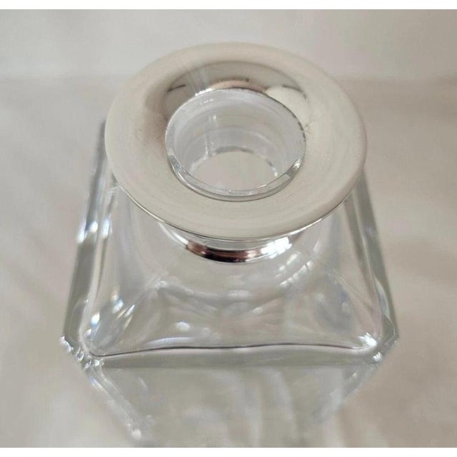 Sterling Silver Mounted Crystal Decanter by Carrs of Sheffield, 2005 For Sale - Image 4 of 18