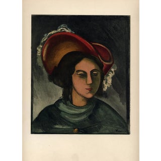 1958 Vlaminck Lithograph 19 Portrait of Madelaine For Sale