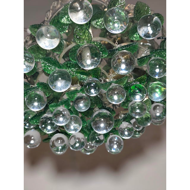 Vintage Italian Crystal Ceiling Lamp, 1960s For Sale - Image 11 of 18
