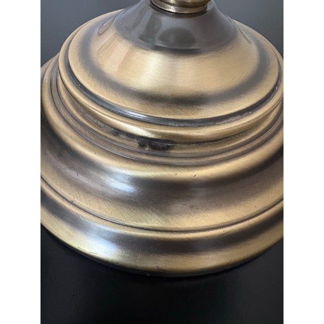 Brass P1960s Brass-Tone Hurricane-Style Dome Table Lamps - a Pair For Sale - Image 8 of 12