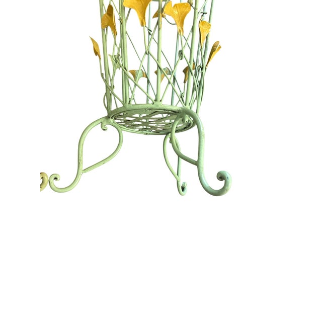 Celadon 1960s Wrought Iron Umbrella Stands, Set of 2 For Sale - Image 8 of 8