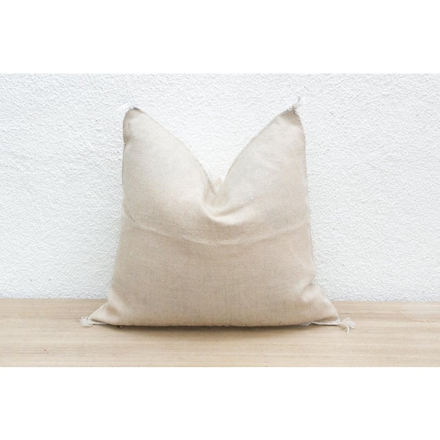 Medina Milk Large Silk Rug Pillow For Sale In Los Angeles - Image 6 of 7