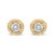 Elegant and timeless, these gorgeous tarnish resistant 14 Karat yellow gold plated 92.5% sterling silver stud earrings...