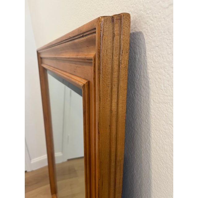 Drexel 1990s American Themes by Drexel Solid Maple Wood Framed Beveled Wall Mirror 606-220-2 For Sale - Image 4 of 12