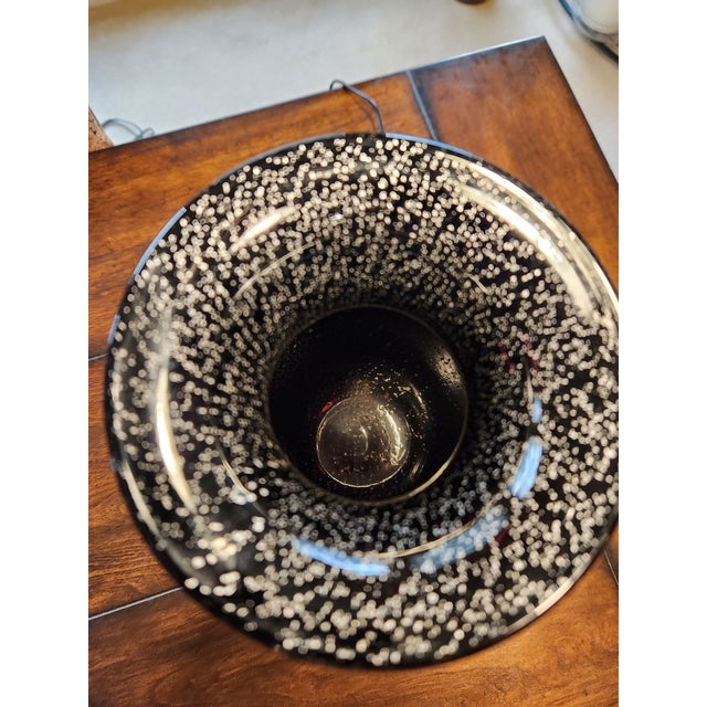 Murano ​Vintage Murano Archimede Seguso "Polvere D'Argento" Amethyst & Silver Dust Glass Vase For Sale - Image 4 of 7