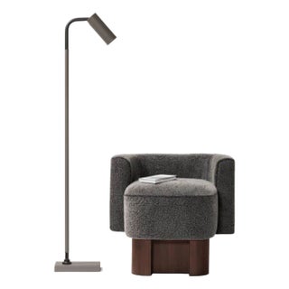 Contemporary Tekna Marquesse Reading Lamp With Mud Light Gray Lacquered Finish For Sale