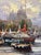 19th Century Large Vintage Signed Harbor Scene Painting For Sale - Image 5 of 13