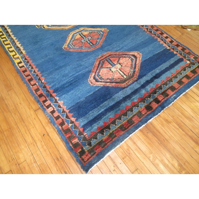 Vintage Cobalt Blue Turkish Anatolian Gallery Rug - 5'7" x 12'10" For Sale In New York - Image 6 of 8