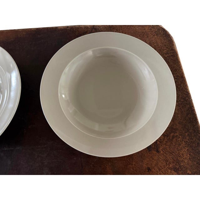 Vintage Restoration Hardware Chinese Porcelain Grand-Rimmed Pasta Bowls Set of 6 For Sale In Denver - Image 6 of 16