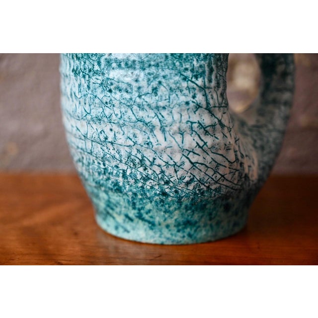 Accolay Ceramic Pitcher in Crackled Glazed Stoneware, 1950s For Sale - Image 4 of 11