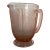 1930s Jeannette Cherry Blossom Pink Depression Glass 36 Oz Pitcher 7" High For Sale