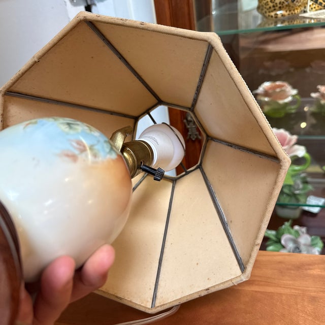 Floral Ceramic Table Lamp, Vintage For Sale - Image 11 of 12