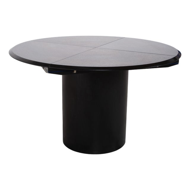 Quadrondo Wooden Dining Table in Black and Blue with Manual Function by Rosenthal For Sale