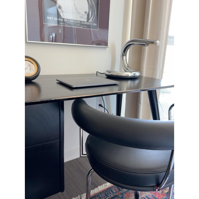 1950’s Paul McCobb Planner Group Desk for Winchendon - Solid Maple in Black Satin For Sale In Los Angeles - Image 6 of 6