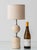 Elegant french mid-century modern travertine and chrome table lamp by philippe barbier for maison barbier, paris, circa...