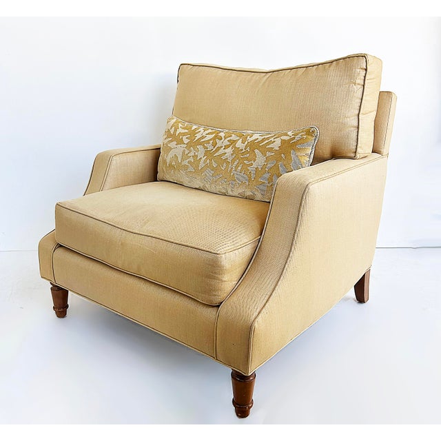 English Large Comfortable Club Chairs by Estetica Custom Upholstery and Design, Miami Fl For Sale - Image 3 of 16