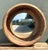 Contemporary Vintage Monumental Arteriors Heavy Wood Frame Convex Mirror For Sale - Image 3 of 12