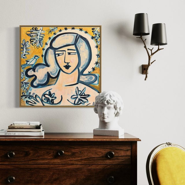 Pablo Picasso “Secret” Original Painting on Canvas by Amy Calandra Davis For Sale - Image 4 of 6