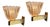 Murano Glass Wall Lamps attributed to Ercole Barovier, Italy, 1990s, Set of 2 For Sale