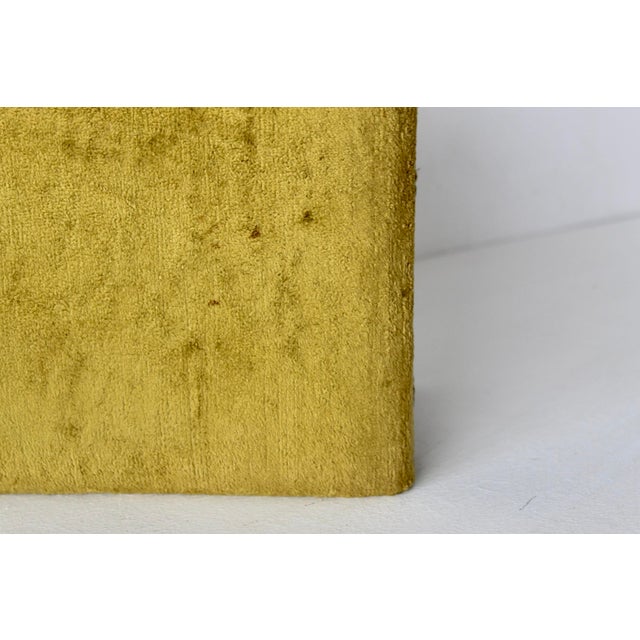 Vintage Queen Anne-Style Velvet Cushion Cabriole Legs Footstool Ottoman For Sale - Image 13 of 15