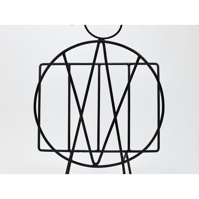 Mid-Century Cat Shaped Magazine Stand in Iron, Italy, 1950s For Sale - Image 9 of 18