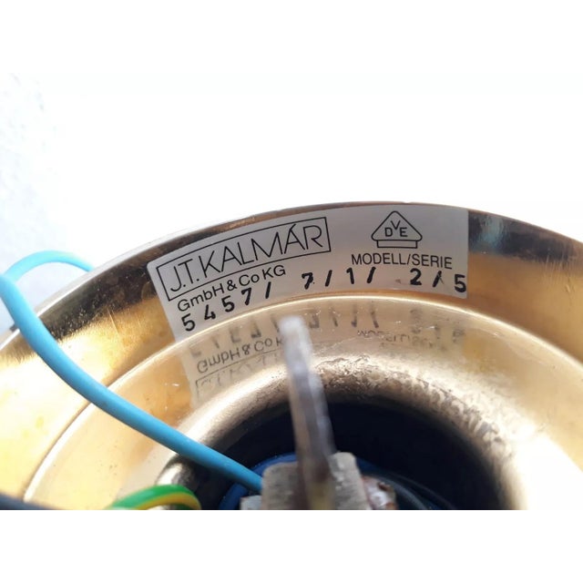 Metal Ceiling Lamp Model 5457 in Brass & Glass by J. T. Kalmar for Kalmar, 1960s For Sale - Image 7 of 18