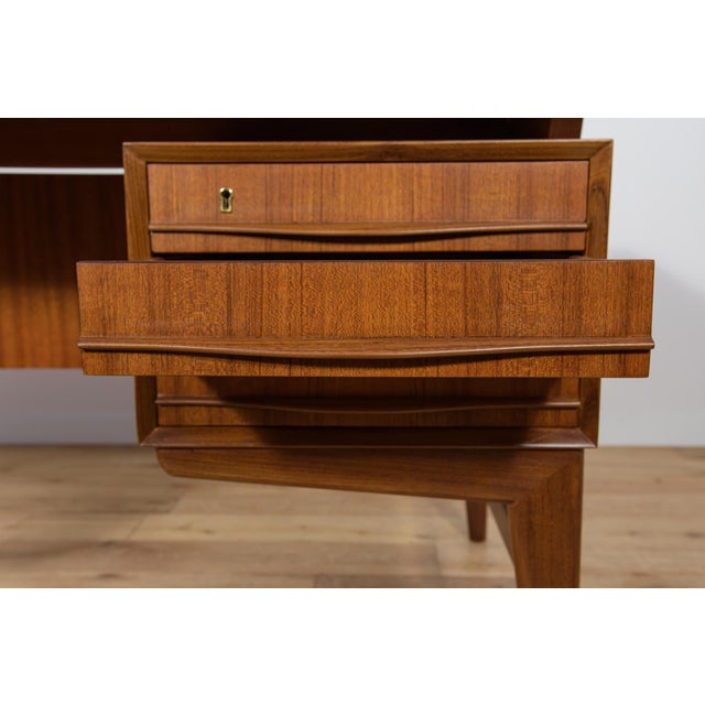 Mid-Century Freestanding Teak Desk, 1960s For Sale - Image 14 of 18